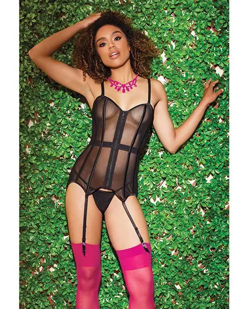 Anal Coquette Powernet Fully Boned Corset wLaceUp Back Black XL Anal Coquette Powernet Fully Boned Corset wLaceUp Back Black XL