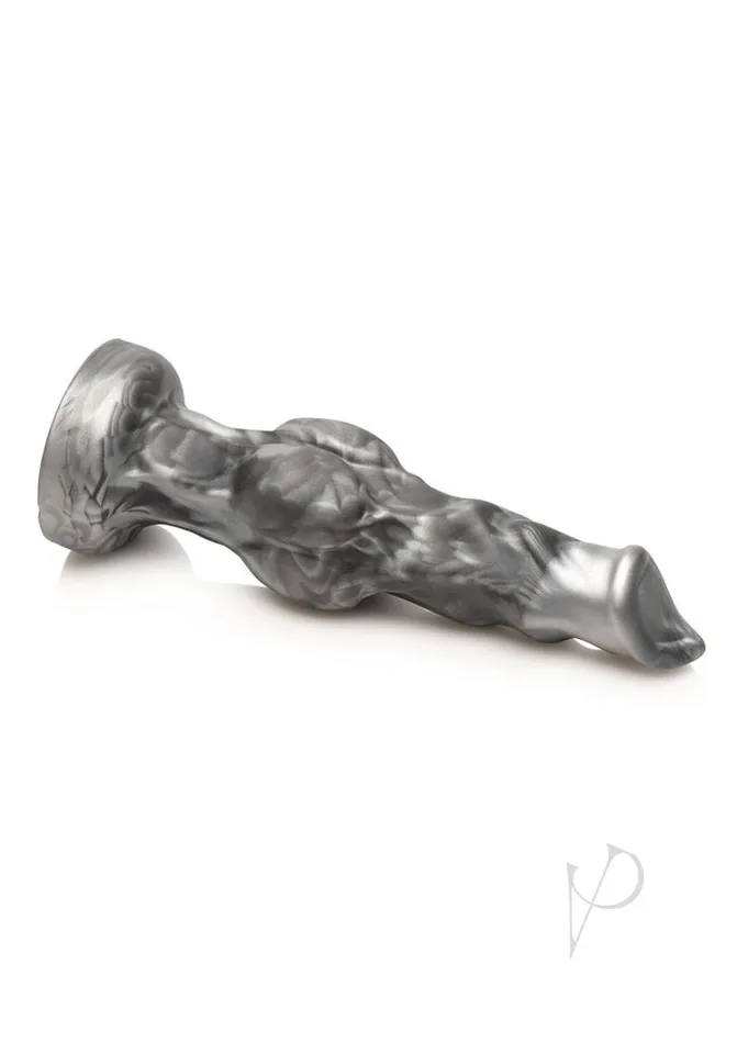 Anal Creature Cocks Night Prowler Silicone Dildo Small SilverBlack