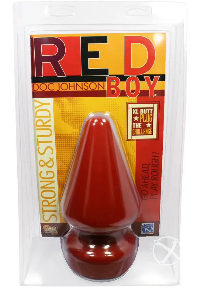 Anal Doc Johnson Red Boy The Challenge Extra Large Butt Plug Red