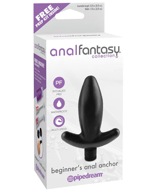 Anal Fantasy Collection Beginners Anal Anchor Vibrating Waterproof 325in Black Anal Fantasy Collection Anal