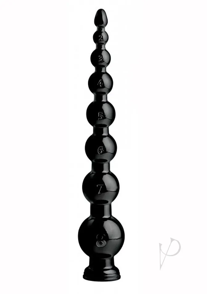 Anal Hosed Graduated Beaded Hose 19in Long Black Hosed