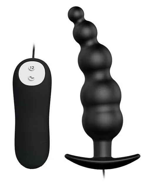 Anal Pretty Love Pretty Love Vibrating Bead Shaped Butt Plug Black Anal Pretty Love Pretty Love Vibrating Bead Shaped Butt Plug Black