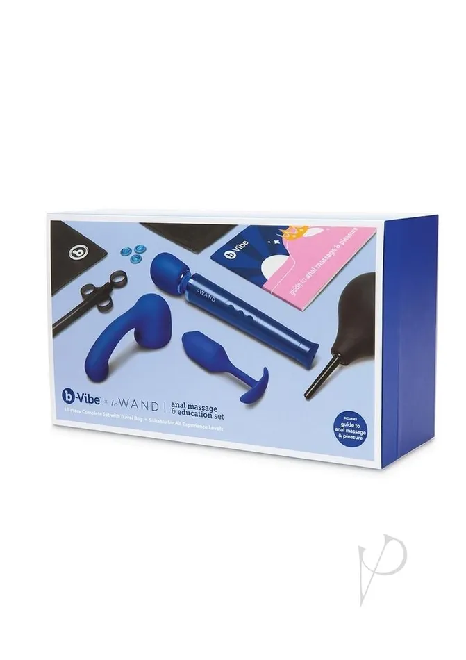 B Vibe Anal BVibe Anal Massage and Education Set Navy Blue