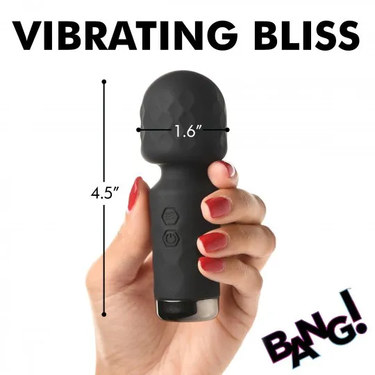 Bang 10X Mini Silicone Wand Black Vibrators