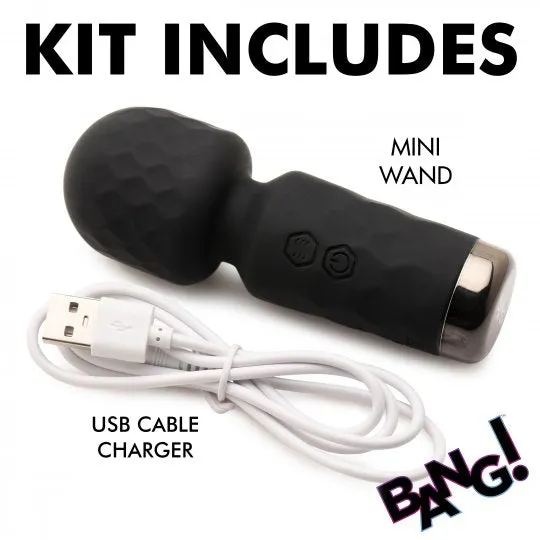 Bang 10X Mini Silicone Wand Black Vibrators
