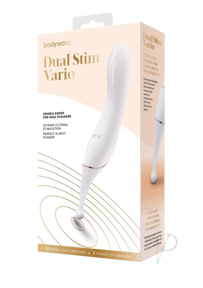 Bodywand Bodywand Dual Stim Vario Silicone Vibrator WhiteGold Female Sex Toys Bodywand Bodywand Dual Stim Vario Silicone Vibrator WhiteGold Female Sex Toys