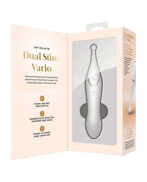 Bodywand Bodywand Dual Stim Vario Silicone Vibrator WhiteGold Female Sex Toys