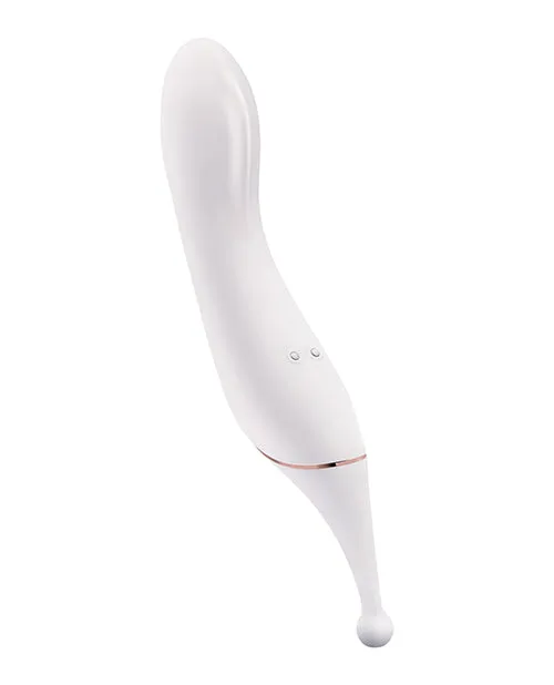 Bodywand Bodywand Dual Stim Vario Silicone Vibrator WhiteGold Female Sex Toys