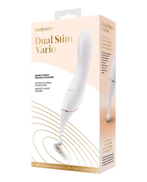 Bodywand Bodywand Dual Stim Vario Silicone Vibrator WhiteGold Female Sex Toys