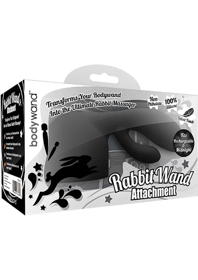 Bodywand Rabbit Wand Silicone Attachment Black Bodywand Vibrators