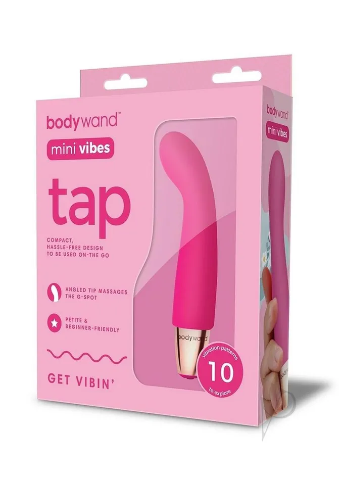 Bodywand Vibrators Bodywand Mini Vibes Tap Rechargeable Silicone GSpot Vibrator Pink Bodywand Vibrators Bodywand Mini Vibes Tap Rechargeable Silicone GSpot Vibrator Pink