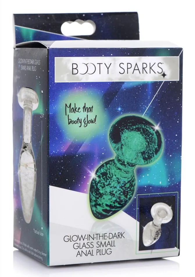 Booty Sparks Anal Booty Sparks Glow In The Dark Glass Anal Plug Small Clear Booty Sparks Anal Booty Sparks Glow In The Dark Glass Anal Plug Small Clear