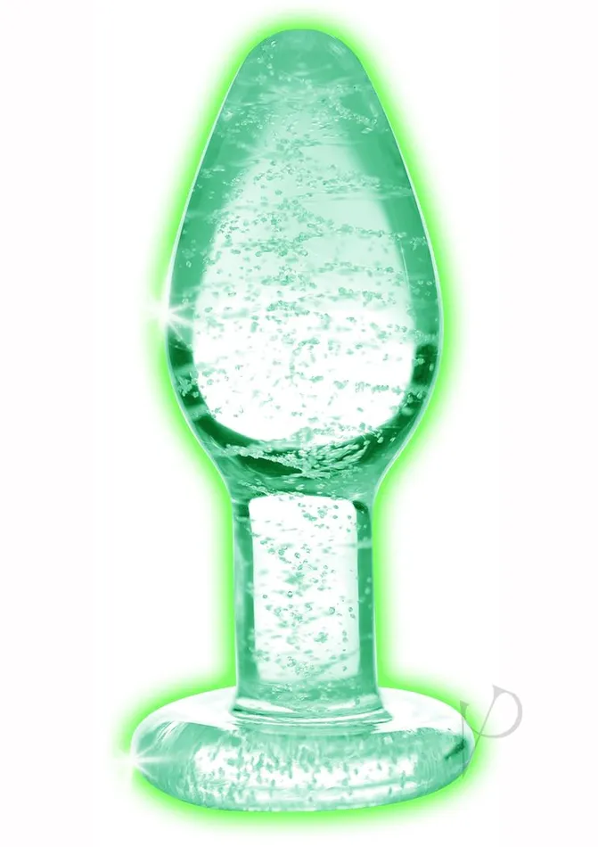 Booty Sparks Anal Booty Sparks Glow In The Dark Glass Anal Plug Small Clear