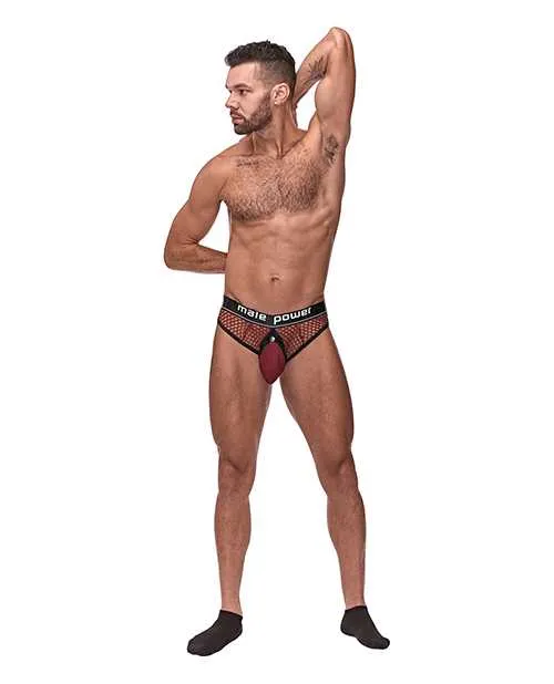 Cock Pit Fishnet Cock Ring Thong Red LXL Male Power Male Sex Toys Cock Pit Fishnet Cock Ring Thong Red LXL Male Power Male Sex Toys