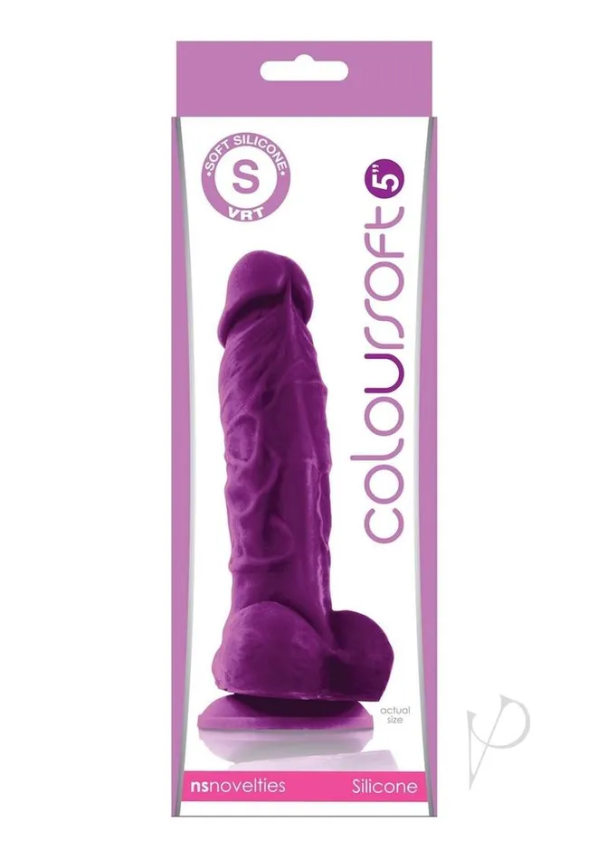 Colours Dildos Coloursoft Silicone Dildo 5in Purple