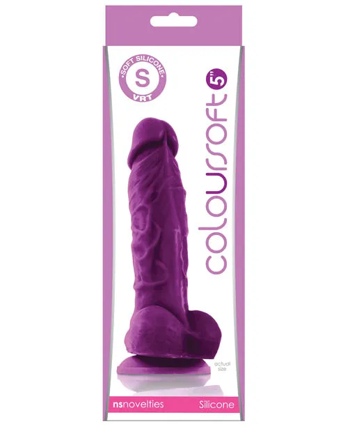 Colours Dildos Coloursoft Silicone Dildo 5in Purple