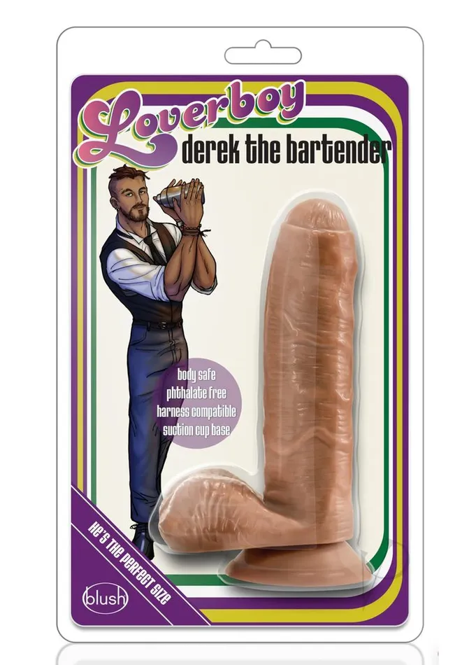 Coverboy Derek The Bartender Dildo with Balls 7in Caramel Coverboy Female Sex Toys Coverboy Derek The Bartender Dildo with Balls 7in Caramel Coverboy Female Sex Toys