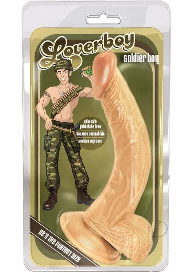 Coverboy Dildos Coverboy Soldier Boy Dildo with Balls 8in Vanilla