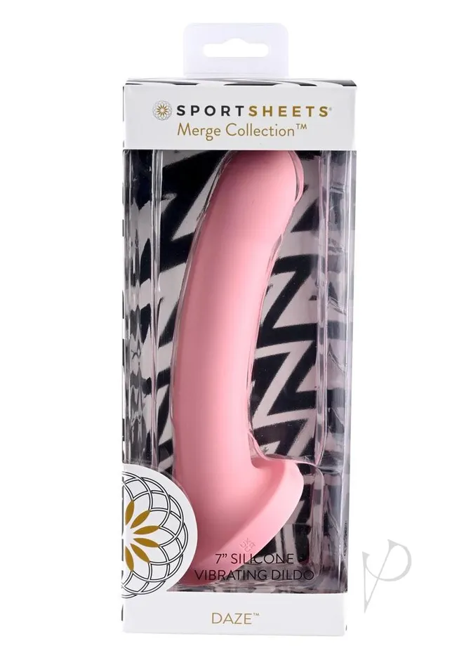 Daze Silicone Curved Dildo with Suction Cup 7in Pink Sportsheets Female Sex Toys Daze Silicone Curved Dildo with Suction Cup 7in Pink Sportsheets Female Sex Toys
