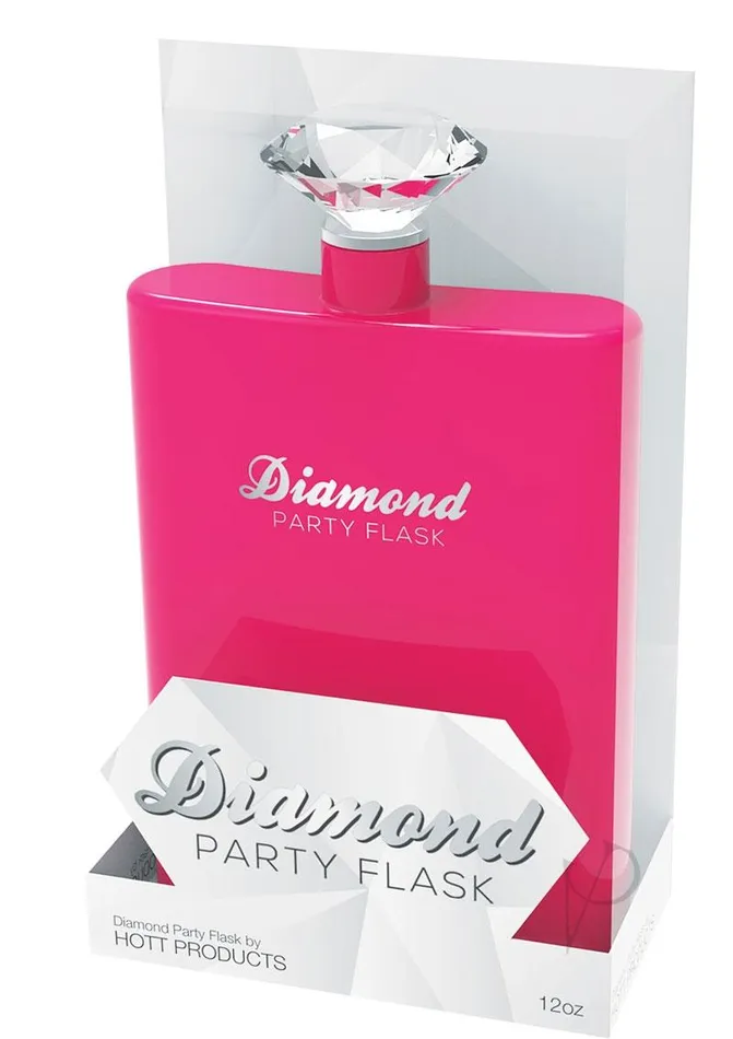 Diamond Party Flask Pink Bachelorette Vibrators