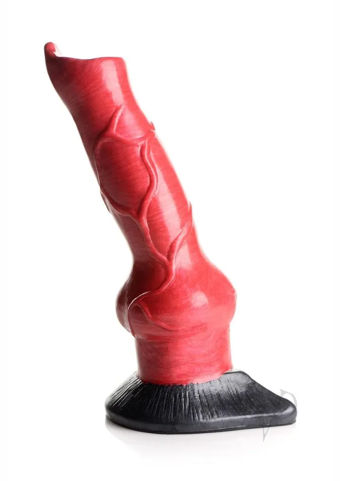 Dildos Creature Cocks HellHound Canine Penis Silicone Dildo 75in RedBlack Creature Cocks