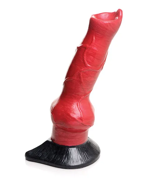 Dildos Creature Cocks HellHound Canine Penis Silicone Dildo 75in RedBlack Creature Cocks