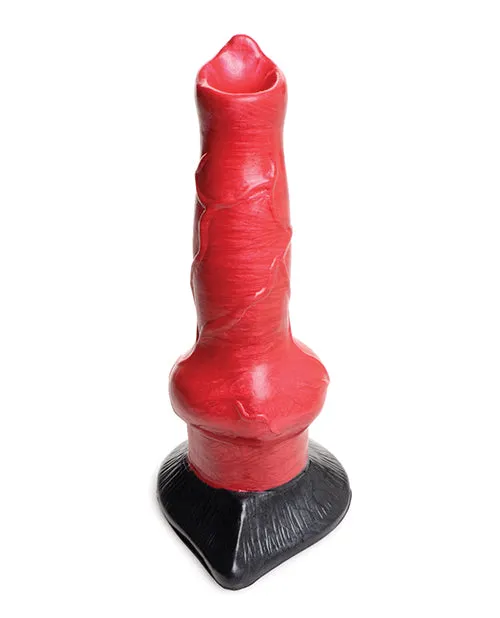 Dildos Creature Cocks HellHound Canine Penis Silicone Dildo 75in RedBlack Creature Cocks