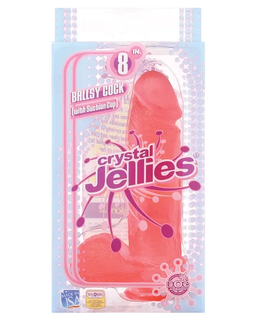 Dildos Crystal Jellies Crystal Jellies Dildo with Balls 8in Pink Dildos Crystal Jellies Crystal Jellies Dildo with Balls 8in Pink