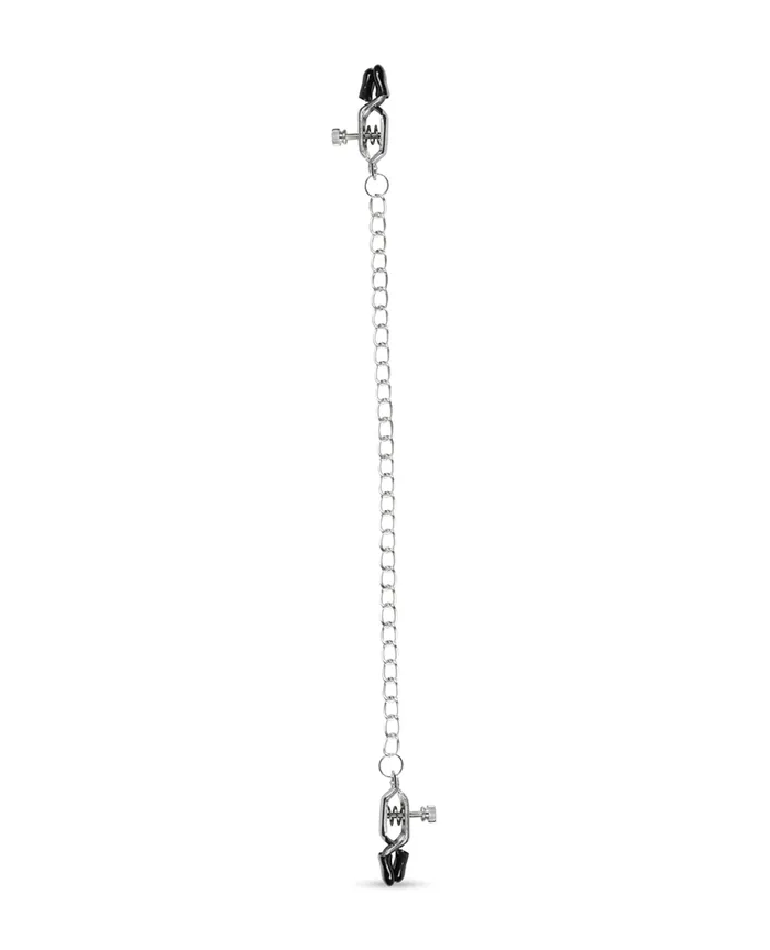 Dildos Easy Toys Easy Toys Big Nipple Clamps wChain Silver Dildos Easy Toys Easy Toys Big Nipple Clamps wChain Silver