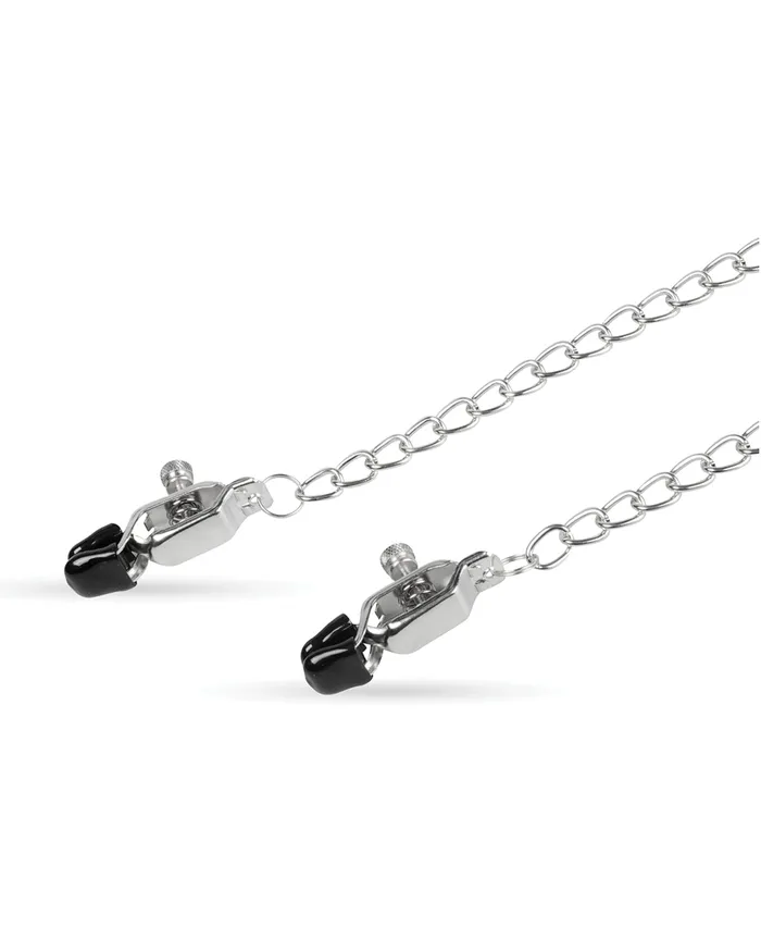 Dildos Easy Toys Easy Toys Big Nipple Clamps wChain Silver Dildos Easy Toys Easy Toys Big Nipple Clamps wChain Silver