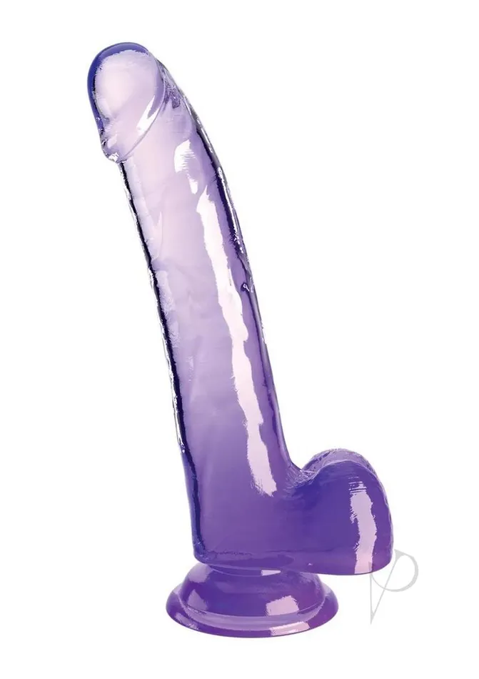 Dildos King Cock King Cock Clear Dildo with Balls 9in Purple