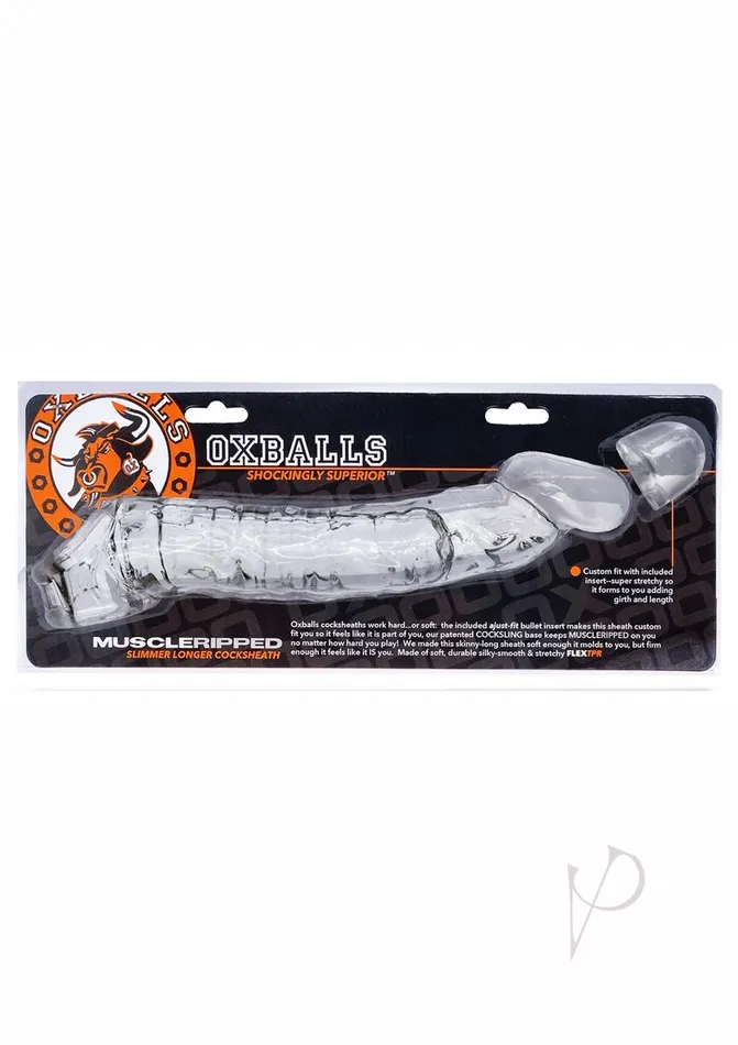 Dildos Oxballs Muscle Ripped Cocksheath Extender Clear