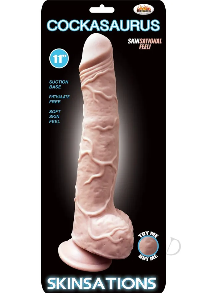 Dildos Skinsations Skinsations Cocksaurus Dildo Silicone 11in Vanilla