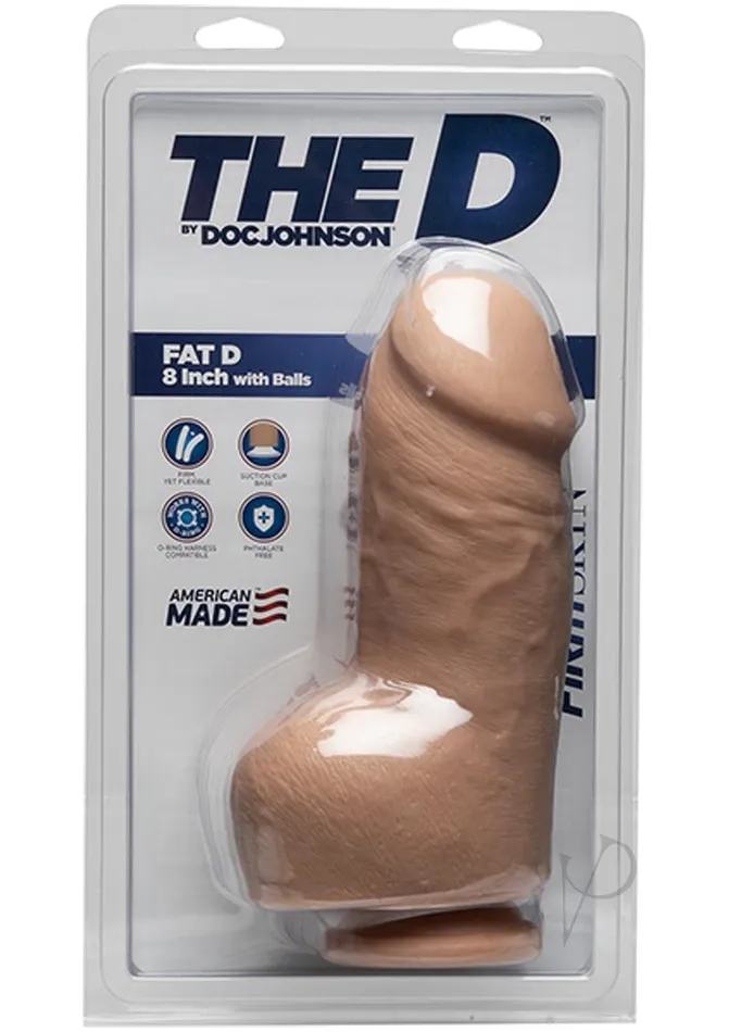 Dildos The D Fat D Firmskyn Dildo with Balls 8in Vanilla The D