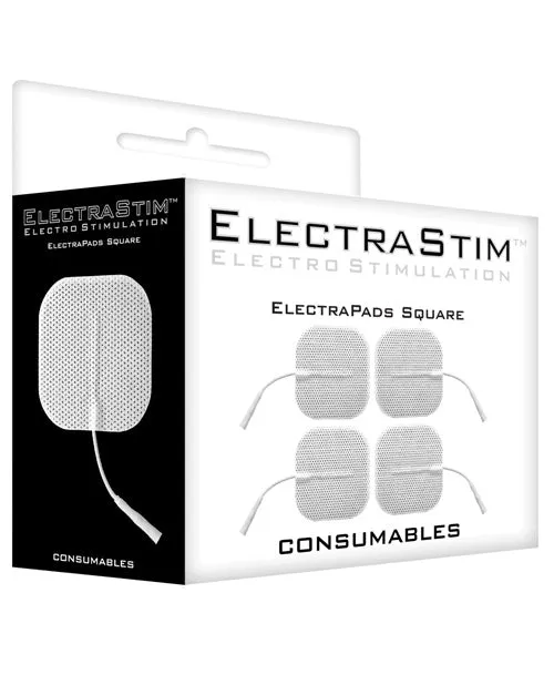 ElectraStim Accessory Square Self Adhesive Pads Pack of 4 Electrastim Male Sex Toys ElectraStim Accessory Square Self Adhesive Pads Pack of 4 Electrastim Male Sex Toys
