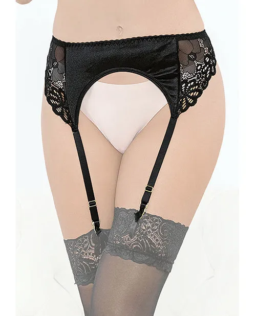 Escante Satin Lace Garterbelt Black SM Anal Escante Satin Lace Garterbelt Black SM Anal