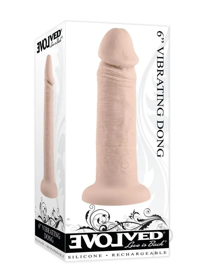Evolved Vibrating Rechargeable Silicone Dildo 6in Vanilla Female Sex Toys Evolved Vibrating Rechargeable Silicone Dildo 6in Vanilla Female Sex Toys