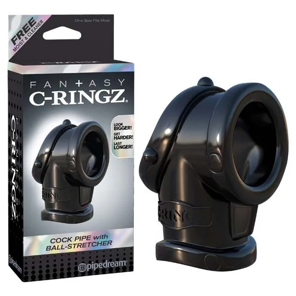 Fantasy Cringz Cock Pipe With Ball Stretcher Black Pipedream Male Sex Toys Fantasy Cringz Cock Pipe With Ball Stretcher Black Pipedream Male Sex Toys