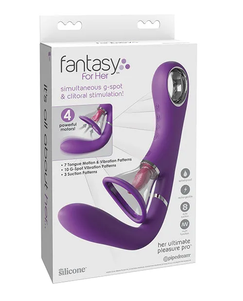 Fantasy For Her Ultimate Pleasure Pro Rechargeable Silicone Vibrator PurpleClear Fantasy For Her Vibrators