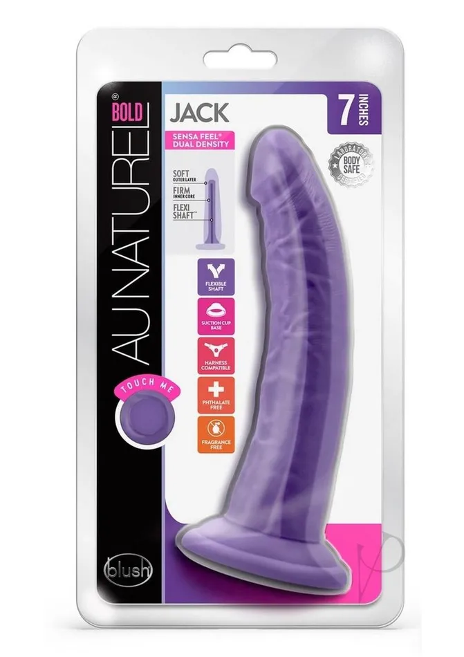 Female Sex Toys Au Naturel Bold Jack Dildo with Suction Cup 7in Purple Au Naturel Female Sex Toys Au Naturel Bold Jack Dildo with Suction Cup 7in Purple Au Naturel