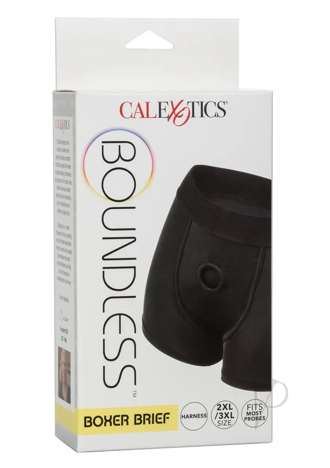 Female Sex Toys Boundless Boxer Brief Harness 2XL3XL Black Boundless