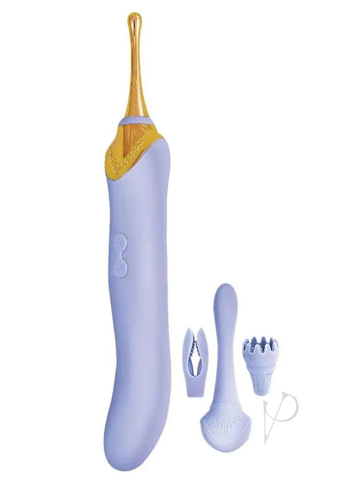 Female Sex Toys Goddess Goddess Lavender Elegance Rechargeable Silicone Dual End Massager Lavender Female Sex Toys Goddess Goddess Lavender Elegance Rechargeable Silicone Dual End Massager Lavender