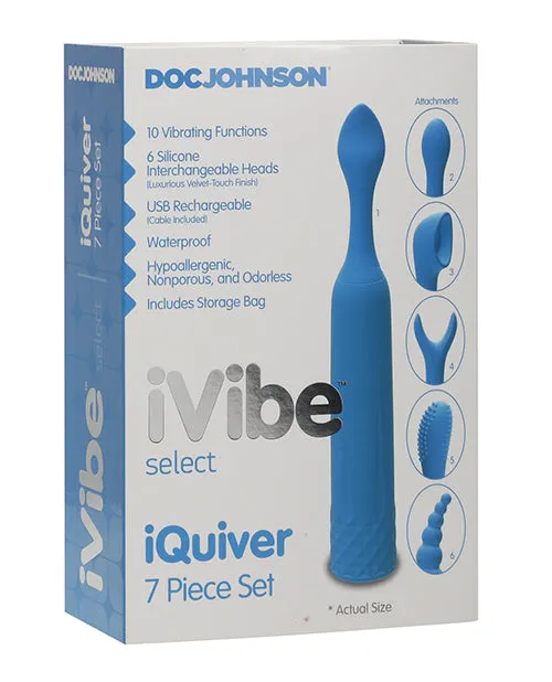 Female Sex Toys I Vibe iVibe Select iQuiver Silicone Vibrator 7 Piece Kit Periwinkle