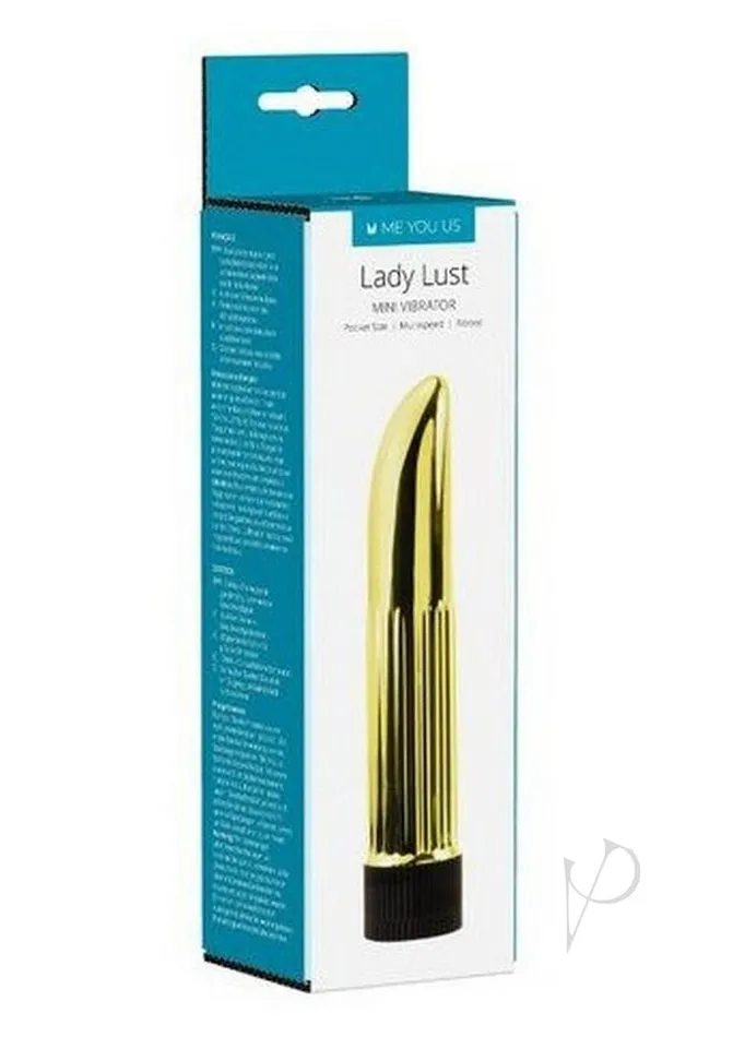 Female Sex Toys Me You Us ME YOU US Lady Lust Ribbed Mini Vibrator Gold