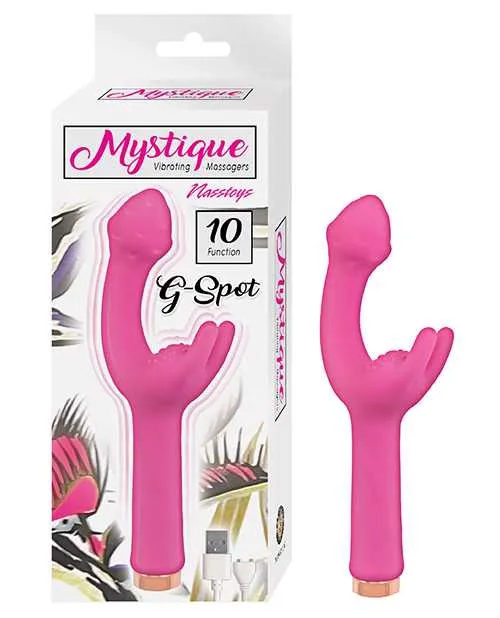Female Sex Toys Mystique Mystique Vibrating Massagers Rechargeable Silicone GSpot Vibrator Pink