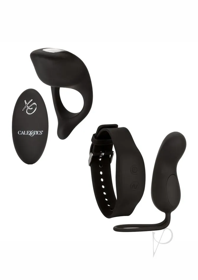 Female Sex Toys Remote Controlled Vibes CalExotics Silicone Foreplay Kegel Ball Kit with Remote Control Black