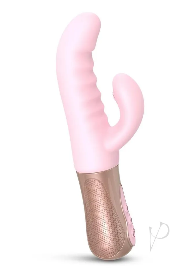 Female Sex Toys Sassy Bunny Dual Motor Rechargeable Silicone Thrusting Rabbit Vibrator Baby Pink Love To Love