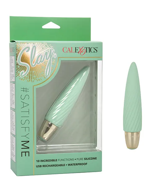 Female Sex Toys Slay Slay SatisfyMe Rechargeable Silicone Bullet Vibrator Green Female Sex Toys Slay Slay SatisfyMe Rechargeable Silicone Bullet Vibrator Green