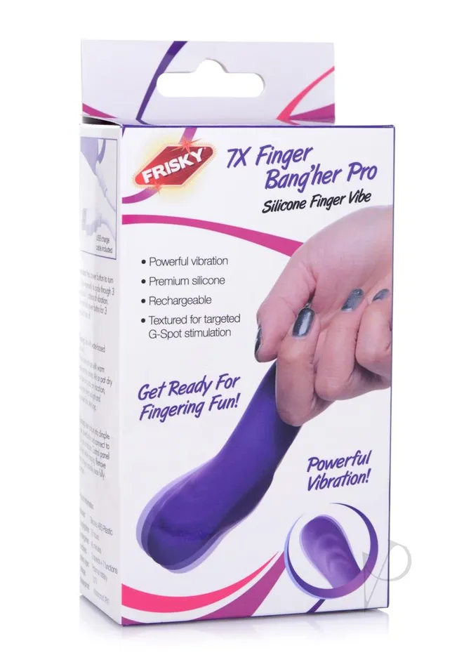 Frisky Female Sex Toys Frisky 7X Finger Bangher Pro Silicone Rechargeable Finger Vibrator Purple Frisky Female Sex Toys Frisky 7X Finger Bangher Pro Silicone Rechargeable Finger Vibrator Purple