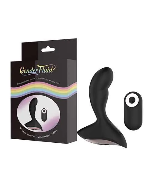 Gender Fluid Anal Gender Fluid Rumble Anal Vibe wRemote Black Gender Fluid Anal Gender Fluid Rumble Anal Vibe wRemote Black